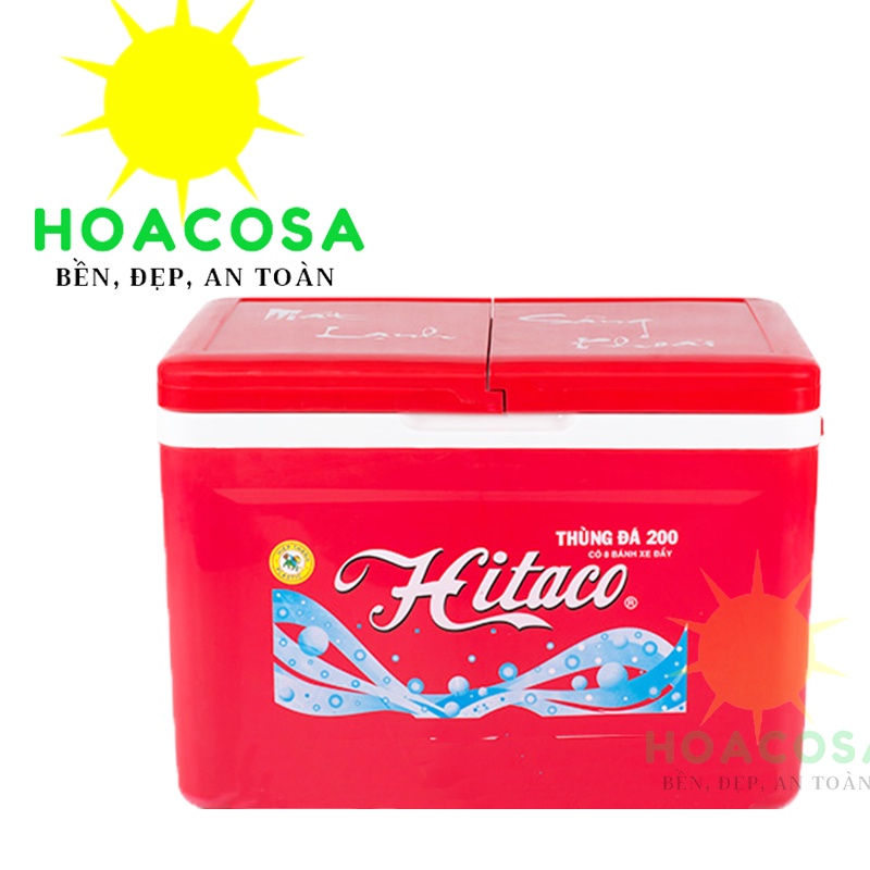Thùng Đá Nhựa 200L  2 Nắp Hitaco Nhựa Hiệp Thành, Cỡ Lớn, Siêu Dày, Cứng Cáp, Giữ Đá Lâu- Đồ Gia Dụng Hoacosa