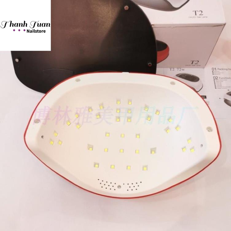 Máy hơ T2 chính hãng - 72W có sẵn 2 màu trắng và đỏ - Phụ kiện đồ nail