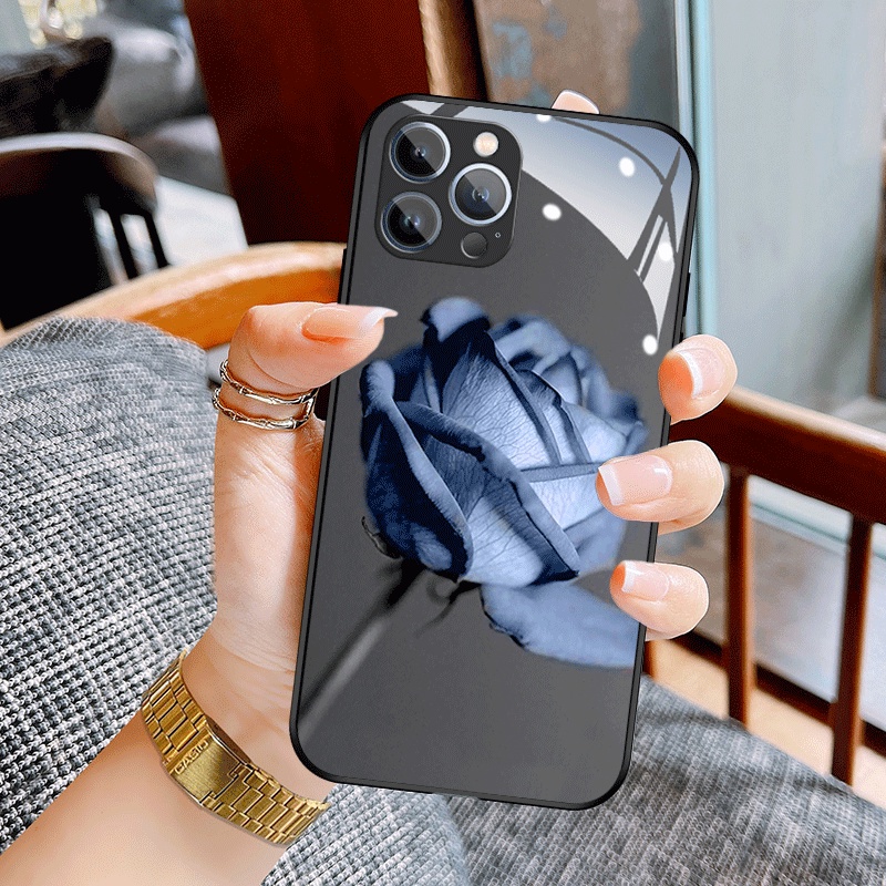 Ốp lưng iphone Điện Thoại Kính Cường Lực Vẽ Hình Thời Trang Dành Cho  13 Pro Max 12 mini 11 Pro Max X XS XR 8 7 plus