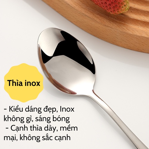 Bộ thìa đũa 🥄SALE🥄 Bộ đũa thìa cá nhân văn phòng inox tay cầm lúa mạch có hộp đựng sang trọng tiện lợi