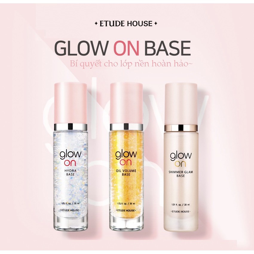 [Chính hãng] Kem lót có nhũ dạng Gel bắt sáng Etude House Glow on Base 30ml