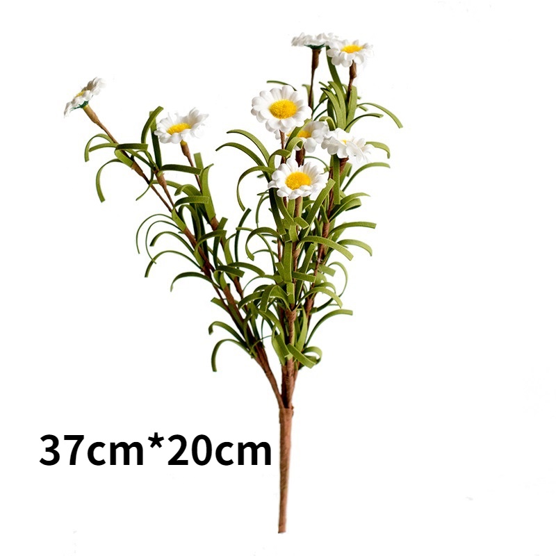 Set 8 cành hoa cúc dại giả 37*20cm dùng trang trí nhà cửa/ tiệc cưới