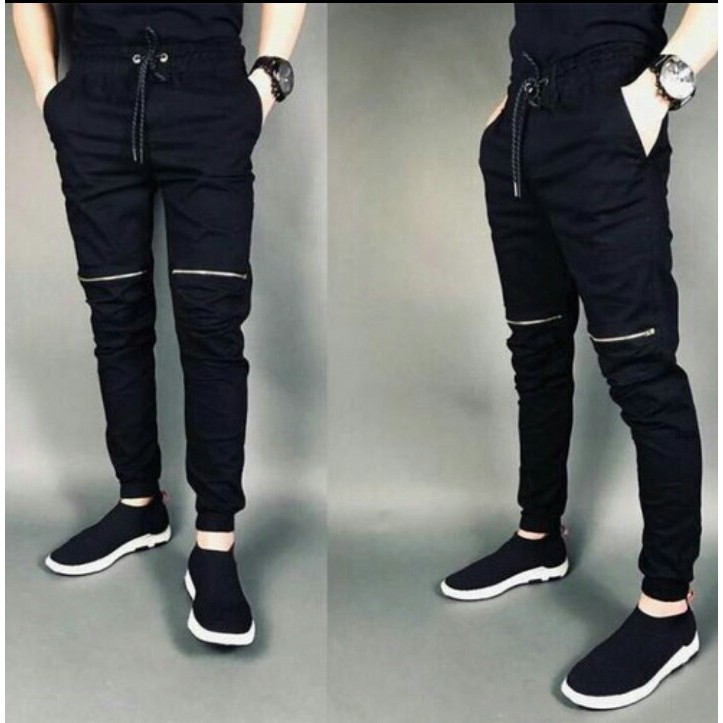 [SALE HÀNG SHOP- 99K] Quần Jogger Kaki Có Dây Kéo Zipper Khóa Gối