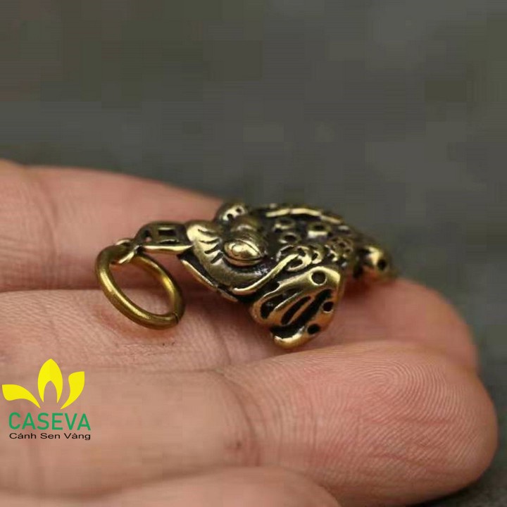 Móc Khóa Đồng Đúc Đặc Phong Thủy Thiềm Thừ Mang Lại Tài Lộc May Mắn, Móc Khóa Độc Lạ Đồng Thau CASEVA