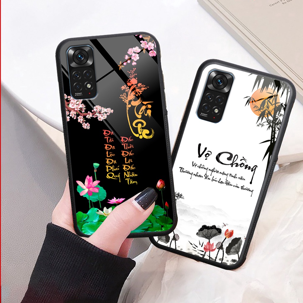 Ốp lưng KÍNH Xiaomi REDMI NOTE 11 / NOTE 11S 4G / 5G / NOTE 11 PRO 4G / 5G in hình 3D TÀI LỘC-TÂM AN -MÃ ĐÁO