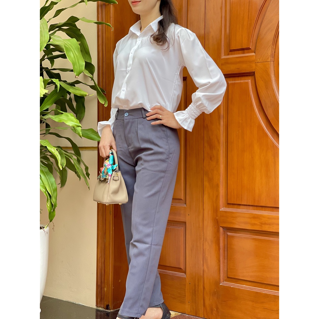 Quần baggy nữ, quần công sở cạp cao siêu đẹp QN608