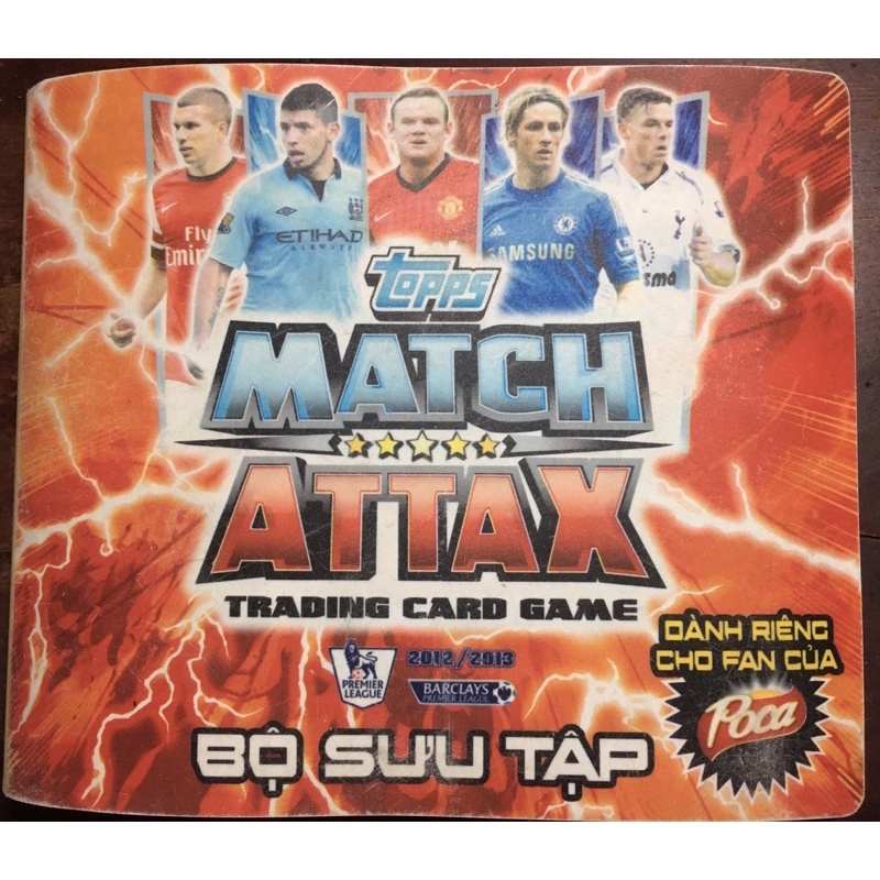 [HOT] Album rỗng MATCH ATTAX mùa 2012/2013 màu đỏ. POCA