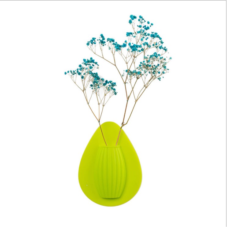 Chậu hoa silicon dán tường dùng trang trí xinh xắn