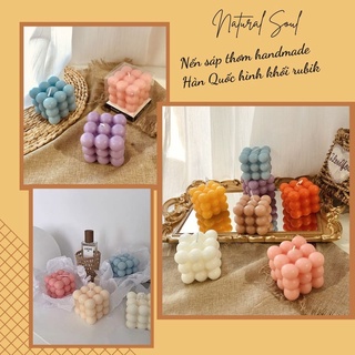 🌺 Nến Sáp Thơm Handmade Hàn Quốc Hình Khối Rubik - Shop Natural Soul
