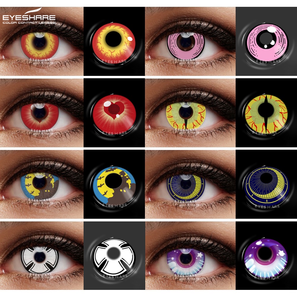 [Hàng mới về] 2 Kính áp tròng hóa trang Halloween cá tính 14.5mm
