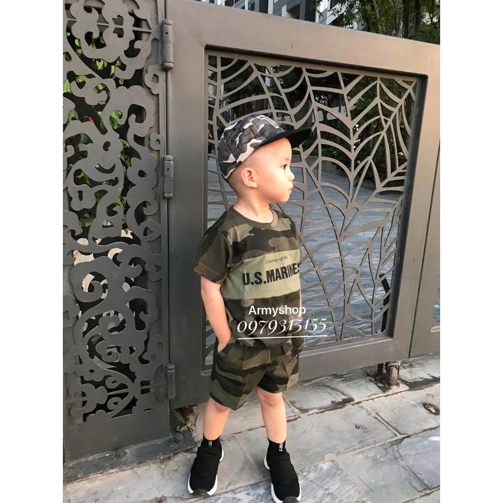 Bộ quần áo trẻ em phông rằn ri