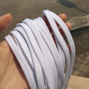 Dây giày  thể thao sneaker  bản dẹt, màu đen trắng, không xù