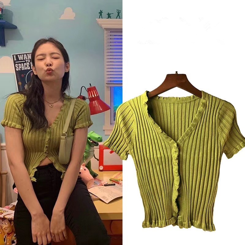 SUXI Áo Thun Nam Ngắn Tay Cổ Chữ V