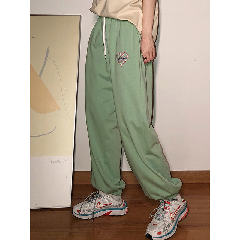 Summer New Sports Casual Pants Loose High Waist Thin Waist Trousers