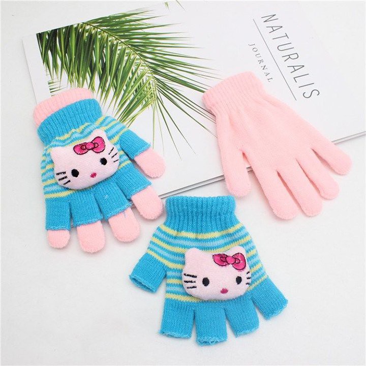 Găng tay len 2in1 hình thú cute dễ thương cực ấm cho bé từ 1 đến 4 tuổi