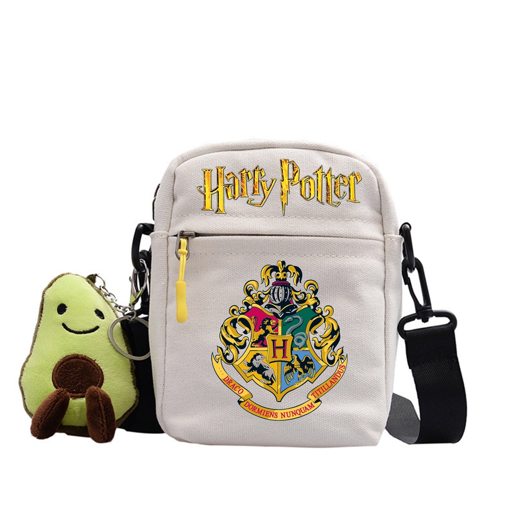 Túi Vải Canvas Đeo Chéo In Hình Harry Potter Thời Trang