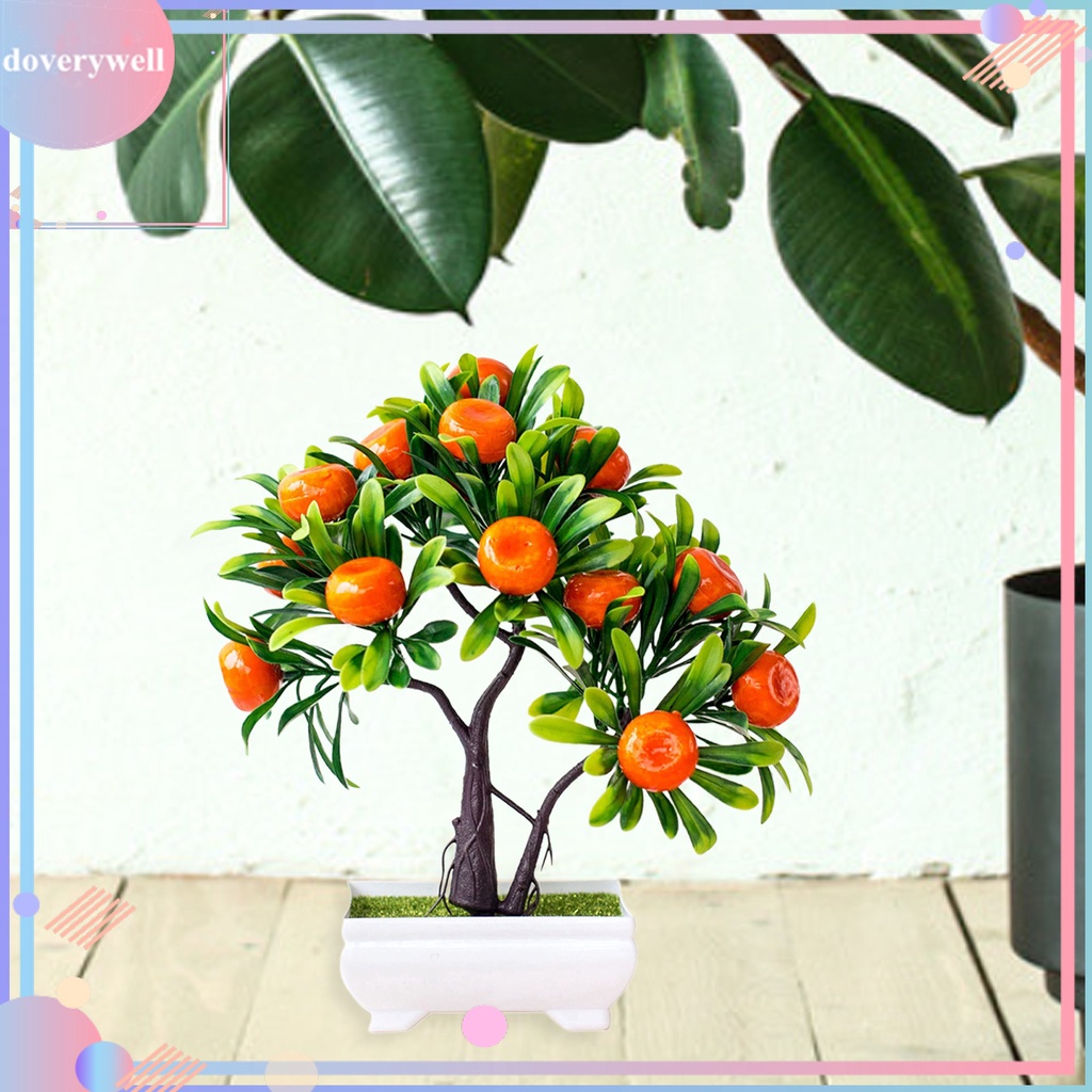 Chậu hoa giả màu sắc tươi sáng dùng trang trí cửa hàng