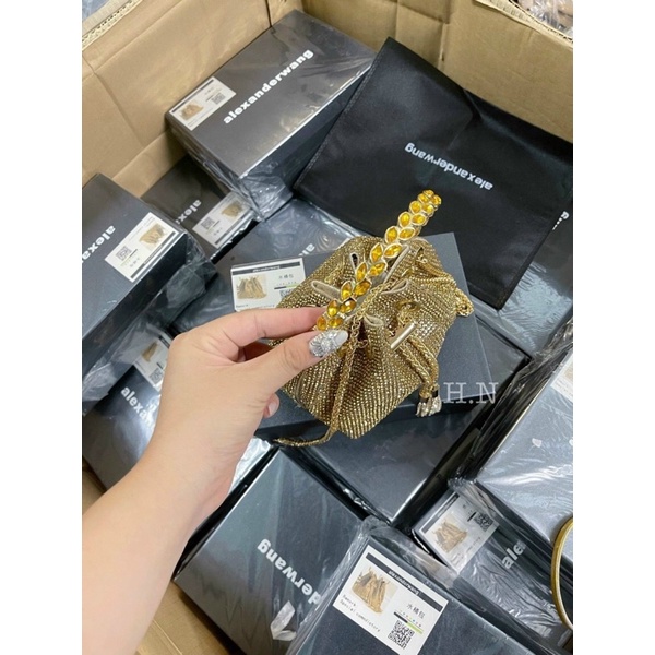 Túi Kiềng Rúm Đá Cầm Tay Nữ Fullbox Nguyên Seal Kèm Dây Dài Đeo Chéo