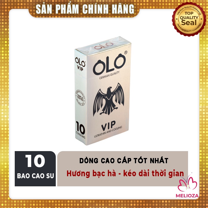 [DÒNG CAO CẤP VIP] Bao Cao Su OLO Vip Siêu Mỏng Tuyệt Đối, Kéo Dài Thời Gian Từ Tinh Dầu Bạc Hà Mát Lạnh