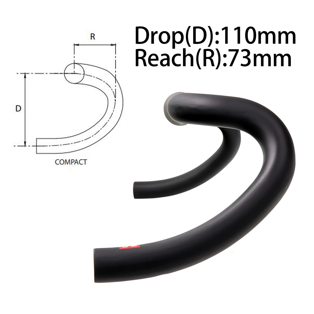 Ghi Đông Xe Đạp 400 / 420 / 440mm Chất Liệu Sợi Carbon