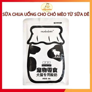 ⚡FREESHIP⚡ Sữa chua cho chó mèo sữa dê Mombe uống liền, tốt cho tiêu hoá 50g, thú cưng tăng cân POM'S HOUSE