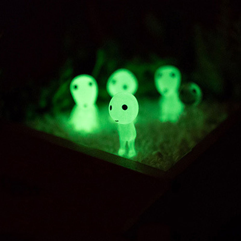 MXMIO Luminous Figurine Model Cartoon Kids Toy Gift Princess Mononoke Action Figures Anime Tree Elves Glow In The Dark Light Up Novelty Miniatures