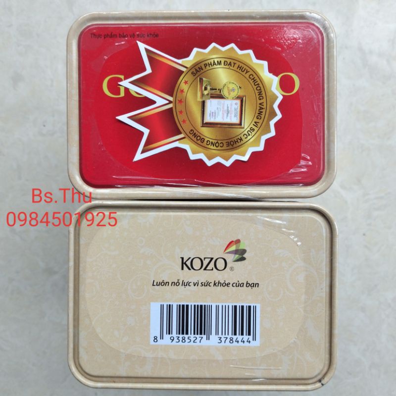 Viên sâm bổ GOLD KOZO 870 (hộp sắt 6vỉ ×15viên) Gold Ben 1400 60 viên Bồi bổ sức khỏe, giảm mệt mỏi, ăn ngon miệng
