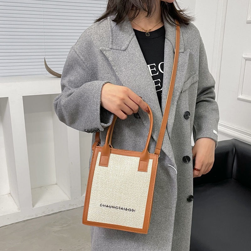 Túi xách đeo chéo đẹp túi tote vintage thời trang túi hộp vuông túi đeo vai đơn giản