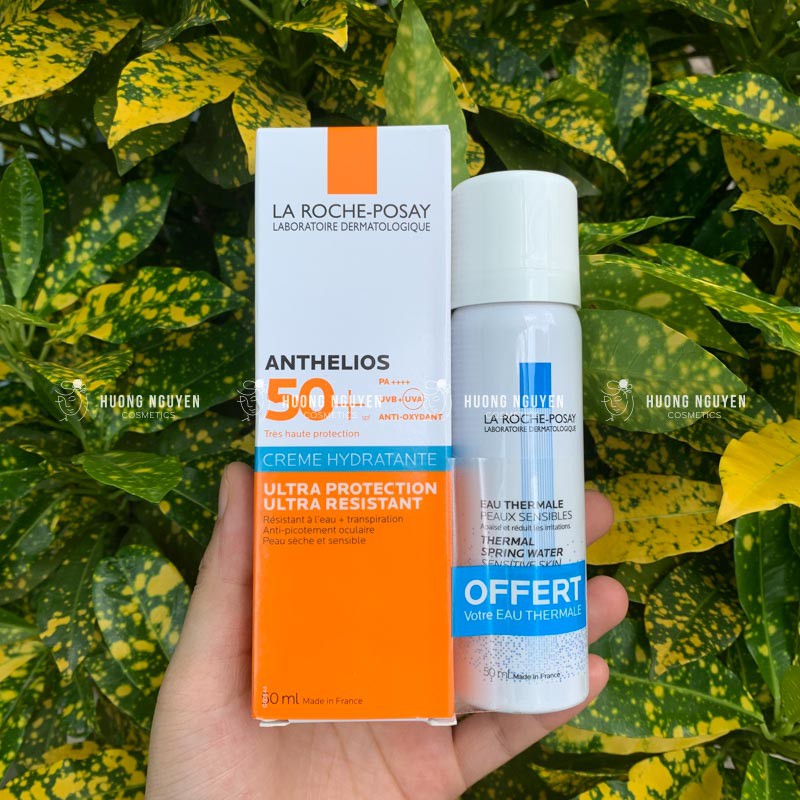 Set Kem Chống Nắng La Roche-Posay Anthelios Creme Hydratante SPF50+ 50ml Tặng Kèm Xịt Khoáng La Roche-Posay 50ml