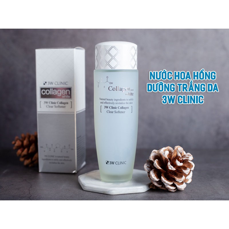 NƯỚC HOA HỒNG 3W CLINIC COLLAGEN DƯỠNG TRẮNG VÀ TÁI TẠO DA