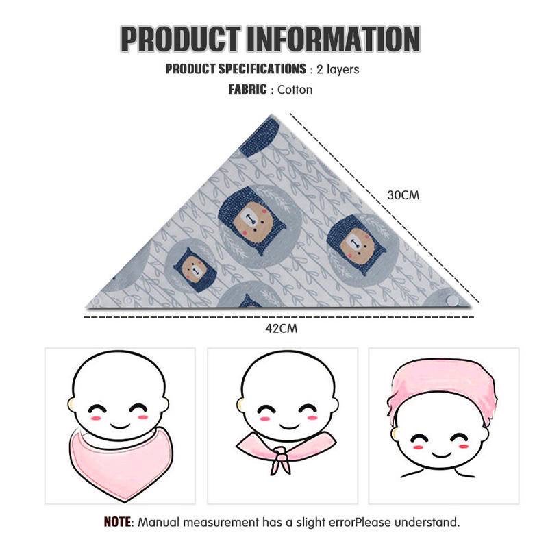Khăn yếm tam giác cotton có cúc bấm cho bé yêu-Hàng cao cấp