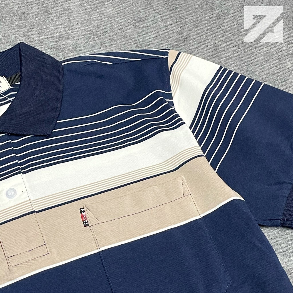 Áo Thun Nam ZEO Trung Niên Cổ Bẻ Form Rộng Rãi Chất Cotton Loại Đẹp