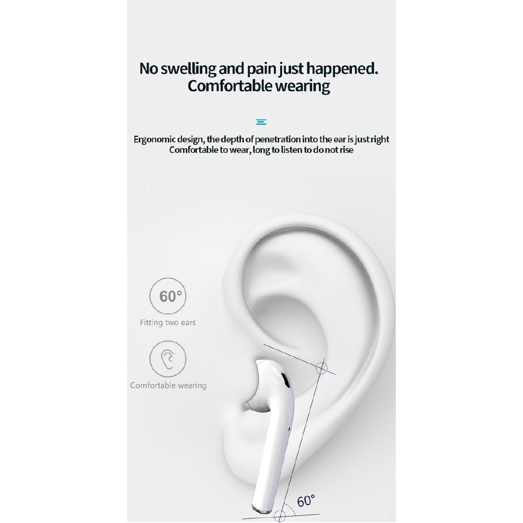 Tai Nghe Nhét Tai Bluetooth 5.0 Không Dây Inpos Tws I12 Kèm Hộp Sạc