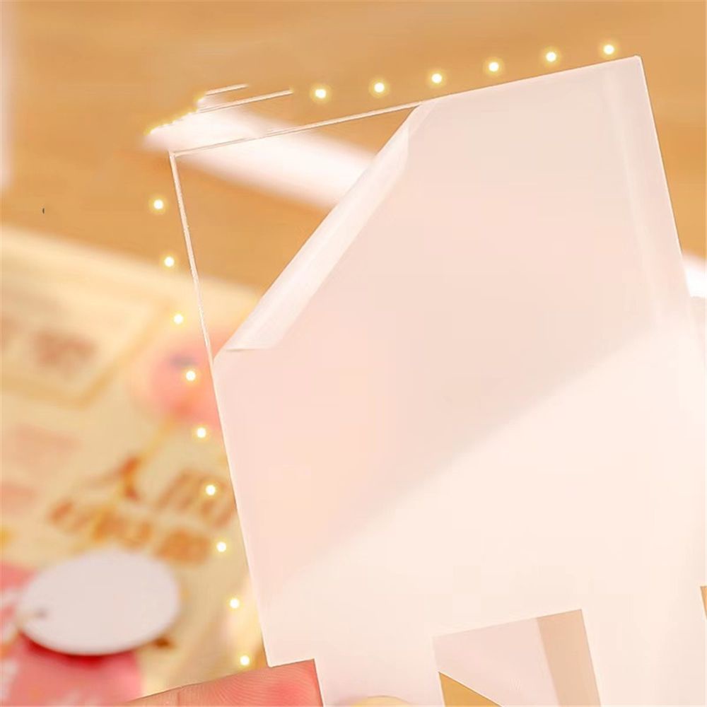 FASHYUNER Bảng viết ghi chú bằng acrylic màu trắng trong suốt có thể tẩy xóa dùng trang trí bàn làm việc/Bút tùy chọn