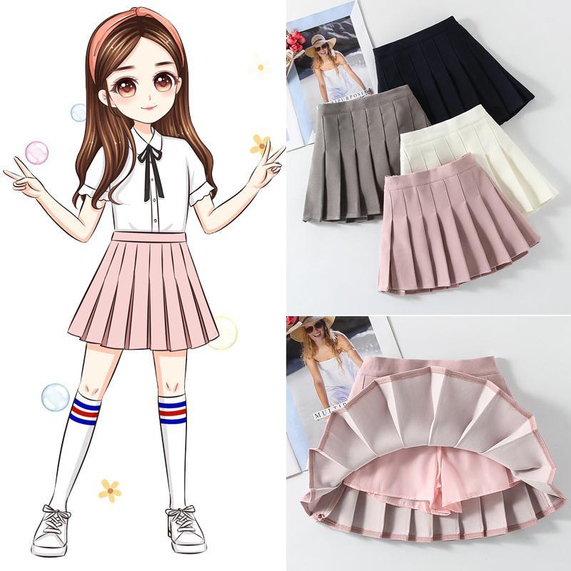 Chân Váy Ngắn Xếp Ly Xuân Thu Mới Cho Bé Gái