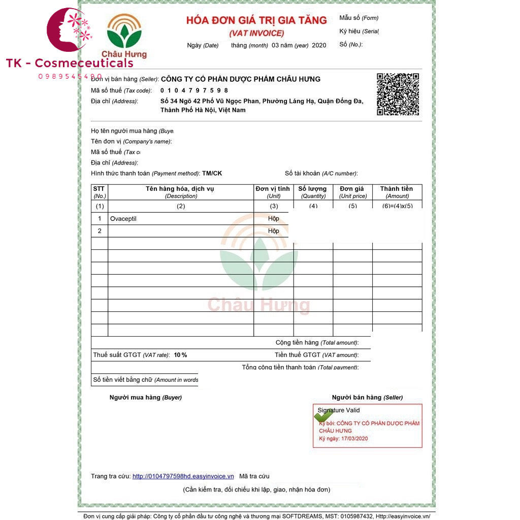 OVACEPTIL Tăng Cường Sức Khỏe, Tốt Cho Phụ Nữ Chuẩn Bị Mang Thai, Bổ Trứng, Tăng Thụ Thai - Hộp 30 Gói