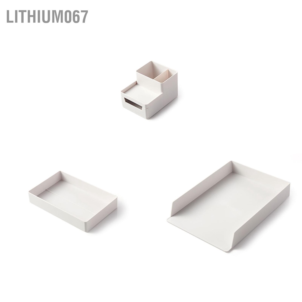 Khay kệ đựng tài liệu văn phòng xinh xắn - Công suất lớn Kích thước A4 Tự làm Lắp ráp Nhựa ABS bền - Lithium067