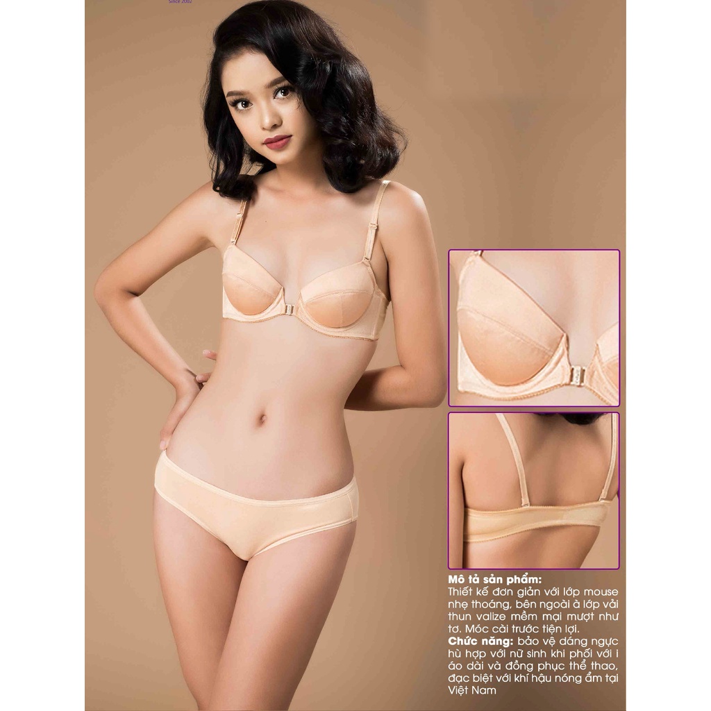 BFA 3012. Áo ngực annie , mouse mỏng, bảo vệ dáng ngực, cài trước.Chất liệu Cotton thông thoáng.Dây áo có thể điều chỉnh