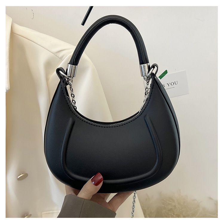 Túi xách nữ đẹp đeo chéo bán nguyệt kẹp nách có dây ngọc Tobun Fashion chất liệu da PU phong cách Hàn Quốc TX02