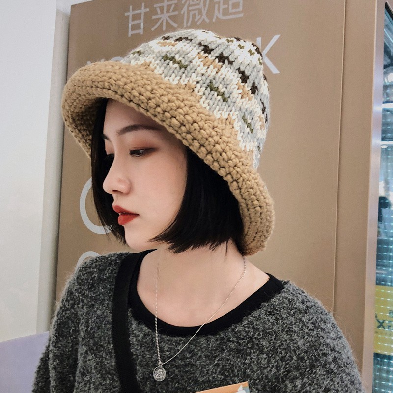 Mũ Len Đan Thời Trang Thu Đông Hàn Quốc Cho Nữ