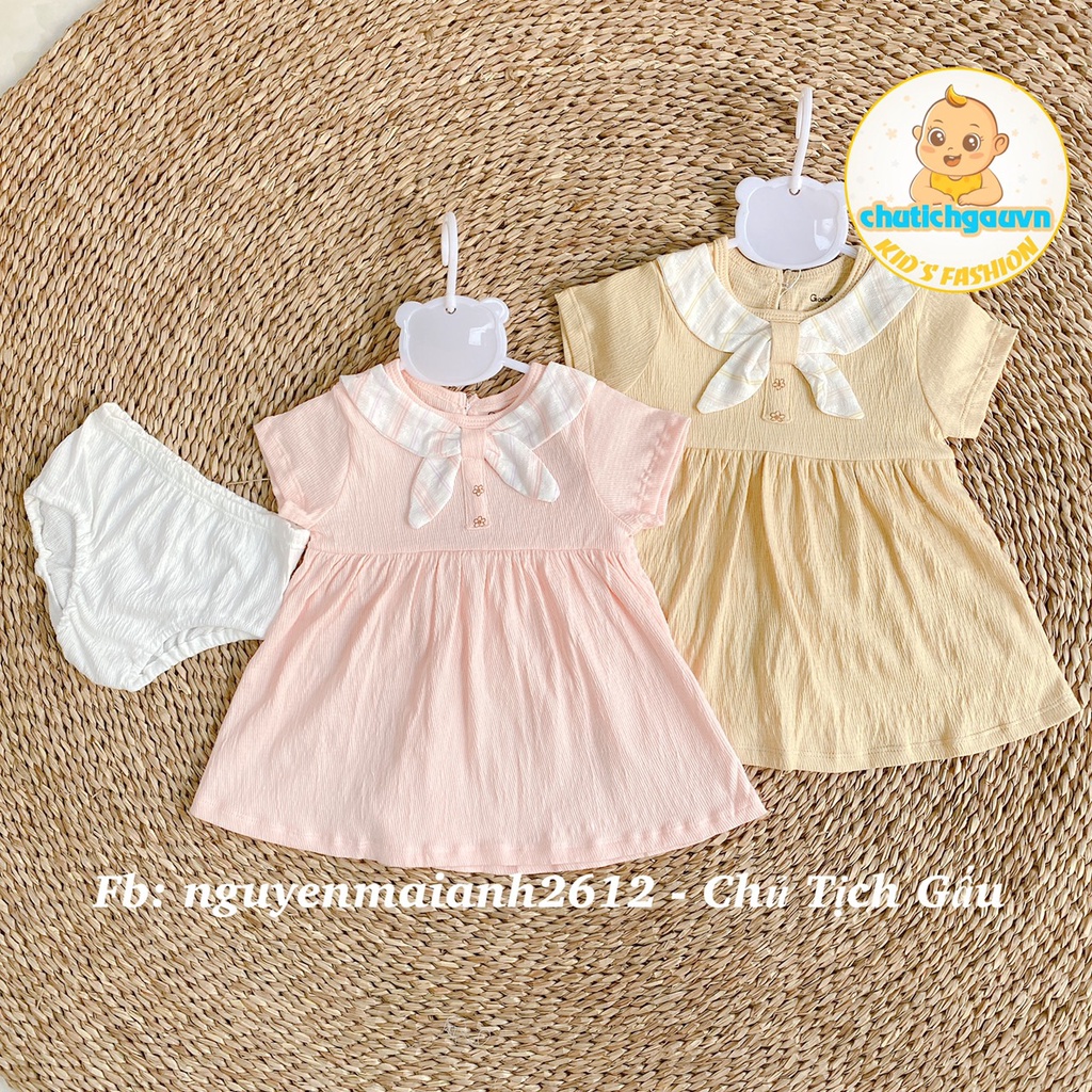 [ GOODMAMA ] Váy cộc tay cho bé từ 6 tháng đến 3 tuổi hãng Goodmama
