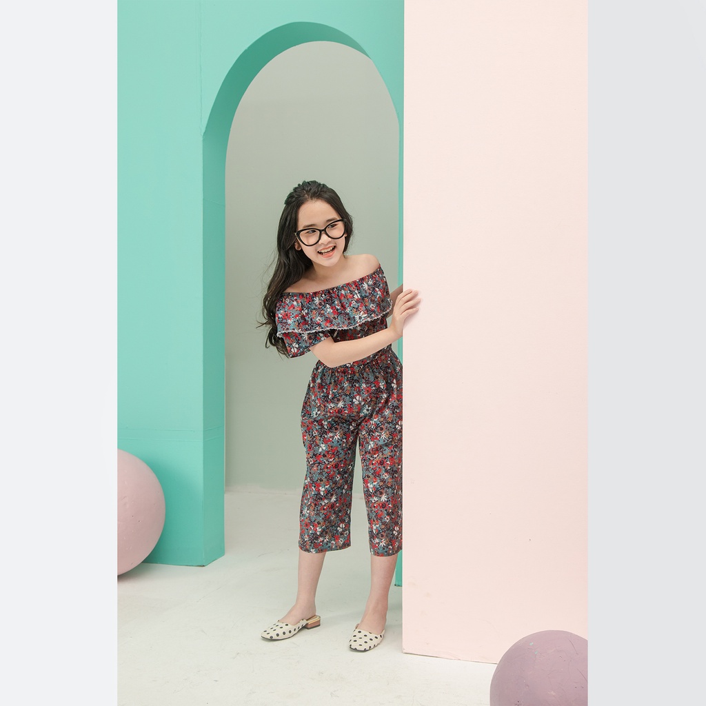 Jumpsuit JOOKYLI bé gái họa tiết hoa 14G0921