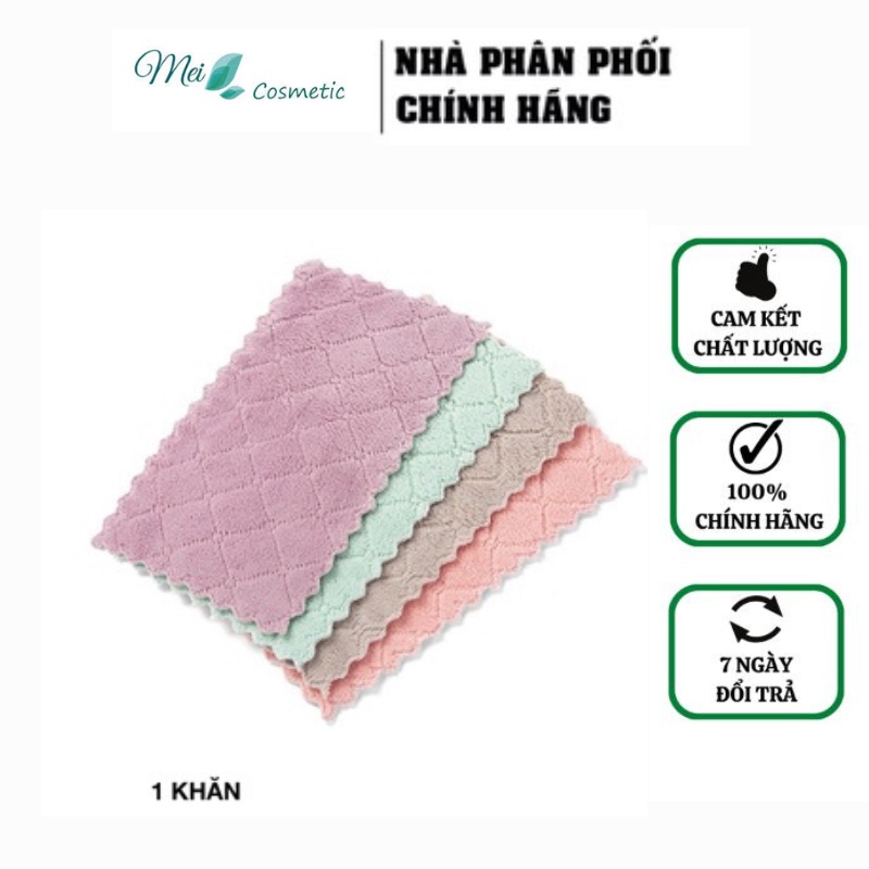 Khăn Lau Bếp Đa Năng ❤️FREESHIP❤️ 2 Mặt Siêu Thấm Nước (lẻ 1 chiếc)