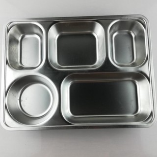 [sỉ từ 10 chiếc]Khay cơm inox 5 ngăn sâu lòng