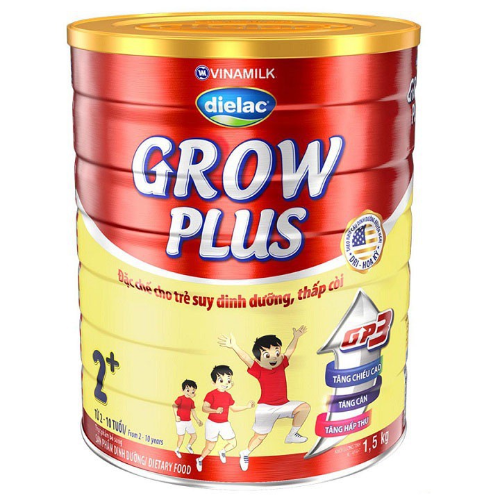 Sữa bột Vinamilk Dielac Growplus 2+ Lon 900g_1.5kg