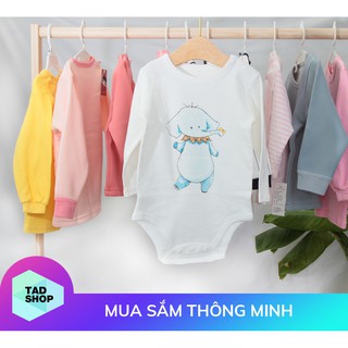 Áo liền quần cho bé trai gái, sơ sinh, cotton 100% thoáng mát cho bé từ 3-12 tháng tuổi