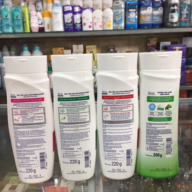Sữa Tắm Biore kháng khuẩn 220g đủ hương