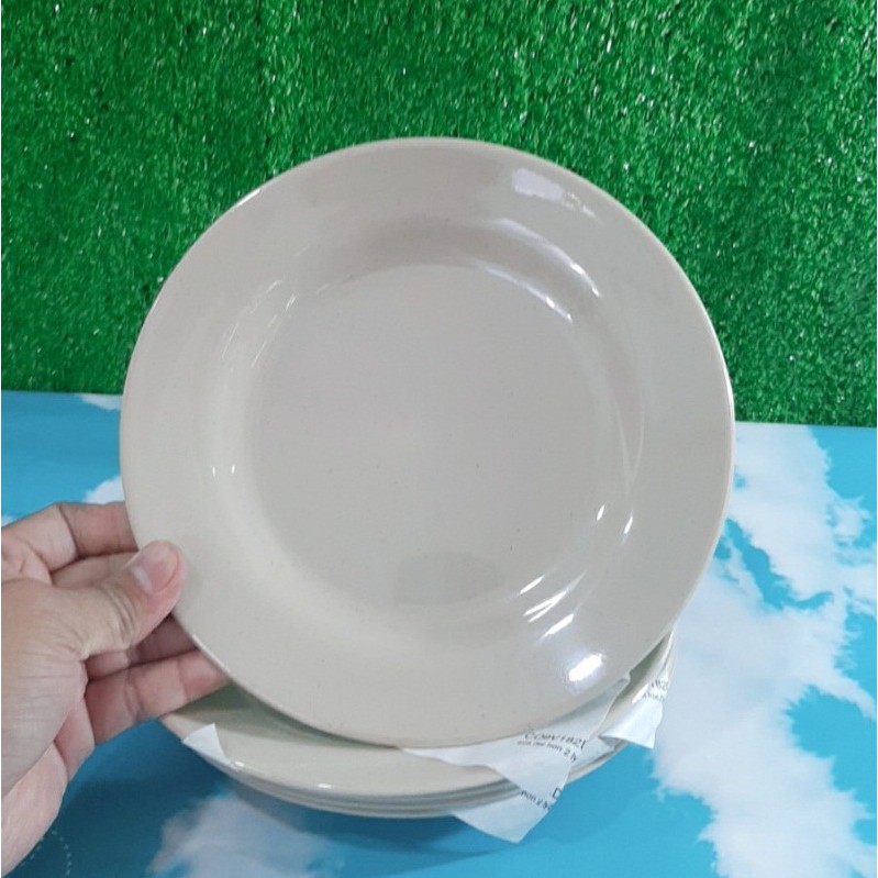 Dĩa tròn Cạn DC màu Nâu melamine ,5 size hàng Sang trọng -Cao cấp