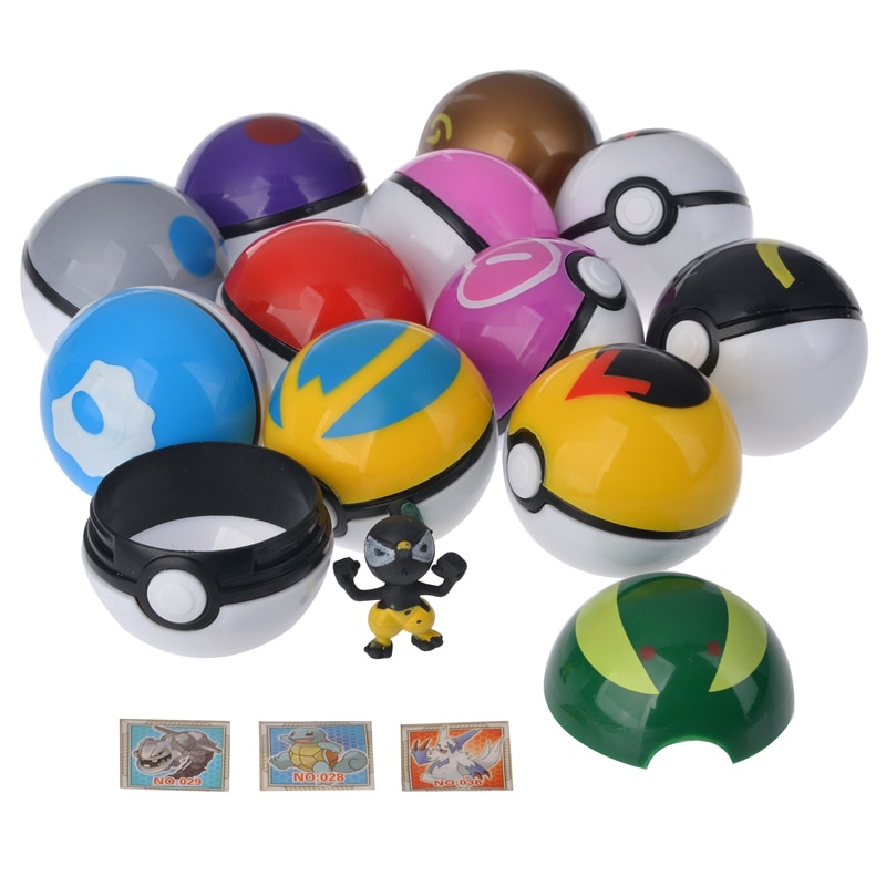 Set 12 mô hình đồ chơi quả cầu Pokemon vui nhộn cho bé