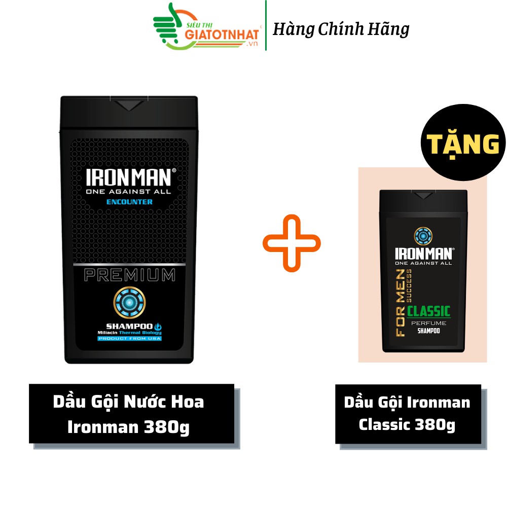 Dầu gội hương nước hoa nam Ironman Encouter 380g + Dầu gội hương nước hoa Forbos Clasic 380g